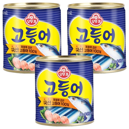 오뚜기 고등어, 3개, 280g