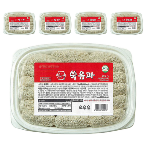 담미정 한과 쑥유과, 170g, 5개