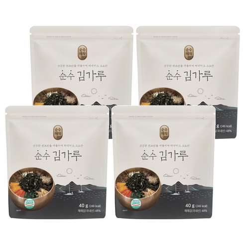 순수해작 순수 김가루, 40g, 4개