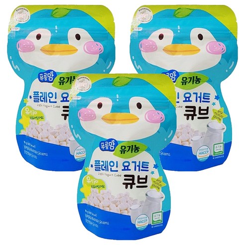 오가닉스토리 푸름맘 유기농 요거트 큐브 16g, 3개, 플레인 요거트맛