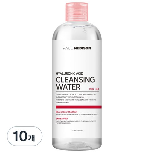 폴메디슨 히알루론산 클렌징 워터, 510ml, 10개