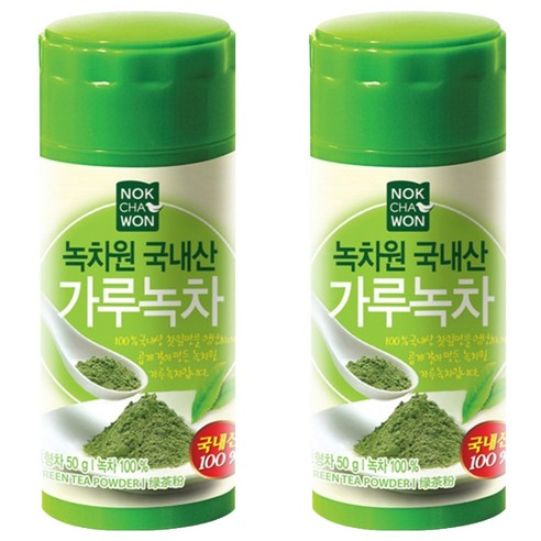 녹차원 국내산가루녹차, 50g, 2개