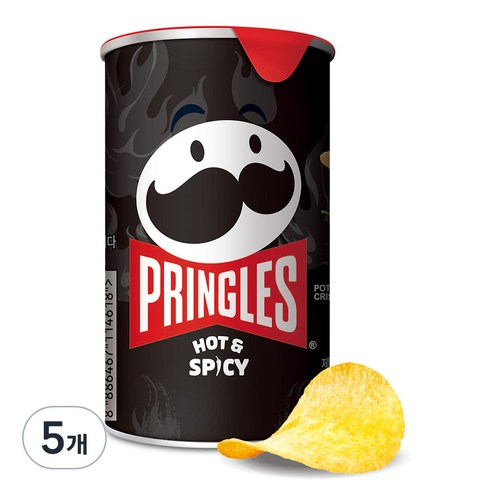 켈로그 프링글스 핫 앤 스파이시, 53g, 5개