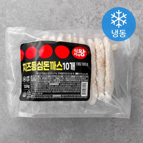 식자재왕 수제 치즈 등심돈까스 (냉동), 1.8kg, 1개