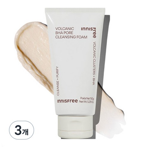 이니스프리 화산송이 바하 모공 클렌징폼, 150g, 3개