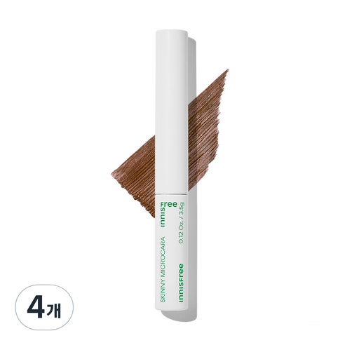 이니스프리 스키니 꼼꼼카라 마스카라 3.5g, 2호 브라운, 4개