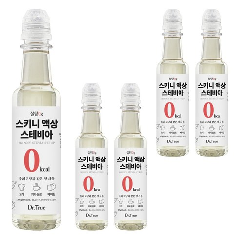 닥터트루 설탕 0g 스키니 액상 스테비아, 375g, 5개