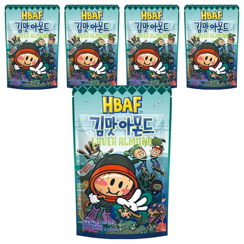 HBAF 바프 김맛 아몬드, 190g, 5개