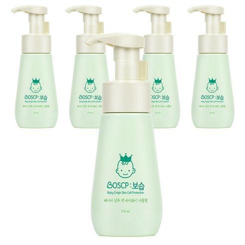 보습 베이비 샴푸 앤 바디워시 거품형, 270ml, 5개