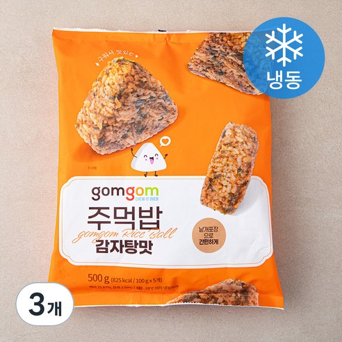곰곰 주먹밥 감자탕맛(냉동), 500g, 3개