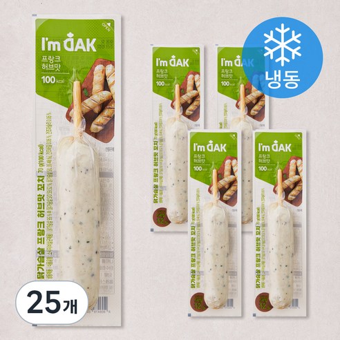 아임닭 닭가슴살 프랑크 꼬치 허브맛 (냉동), 70g, 25개