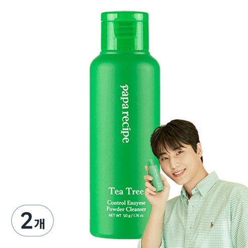 파파레서피 티트리 컨트롤 효소 파우더 클렌저, 50g, 2개