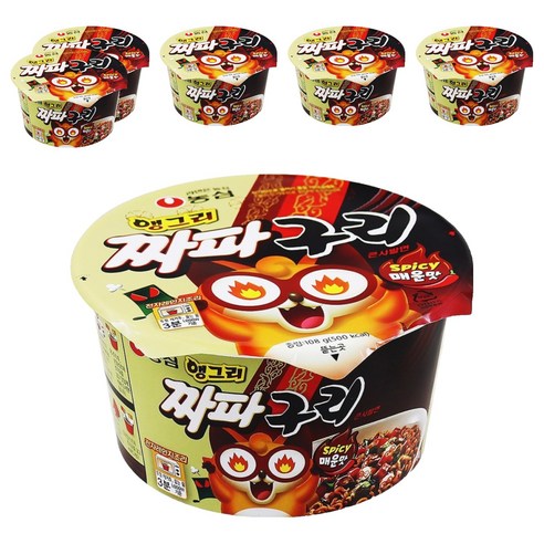 짜파구리 앵그리 큰사발 컵라면 108g, 6개
