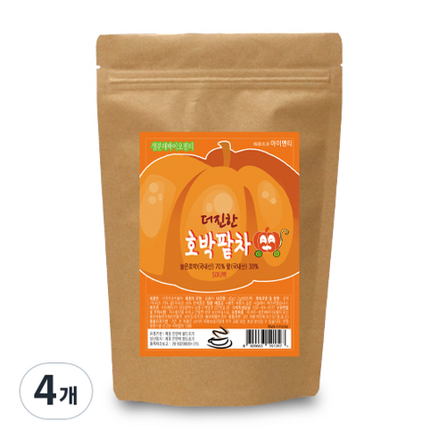 아이앤티 더진한호박팥차 대용량 삼각티백, 1.2g, 50개입, 4개