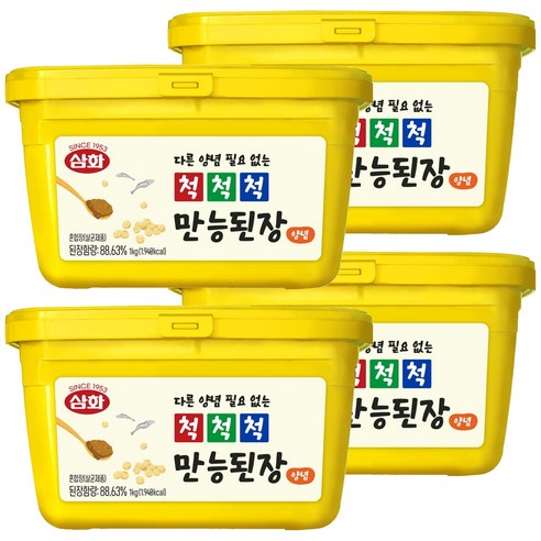 삼화식품 척척척 만능 된장 양념, 4개, 1kg