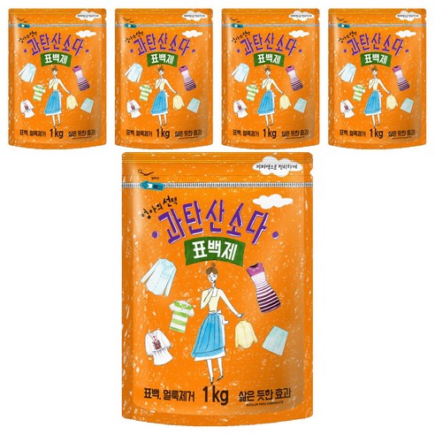 엄마의선택 과탄산소다 표백제, 1kg, 5개