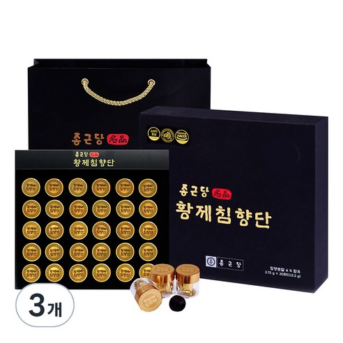 종근당 황제 침향단 + 쇼핑백, 112.5g, 3개