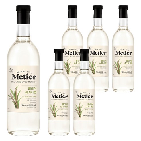메티에 클래식 슈가 시럽, 6개, 750ml
