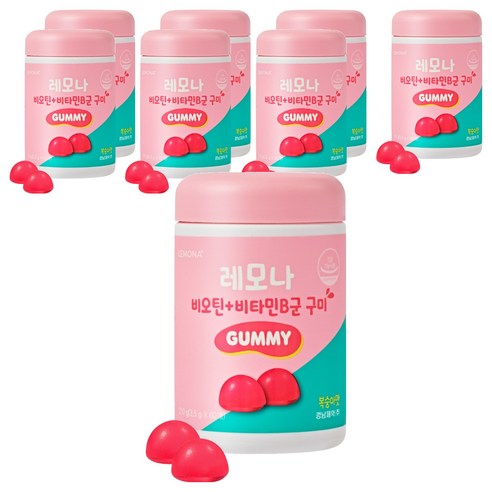 레모나 비오틴 플러스 비타민B군 구미, 60정, 210g, 8개
