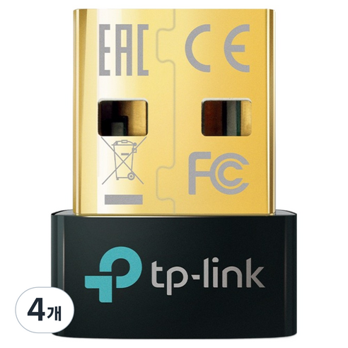 티피링크 블루투스 6.0 나노 무선 USB 어댑터, 혼합색상, 4개, UB600