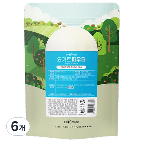 흥국에프엔비 요거트 파우더, 1kg, 1개입, 6개
