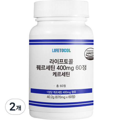 라이프토콜 퀘르세틴 60p, 60정, 40.2g, 2개