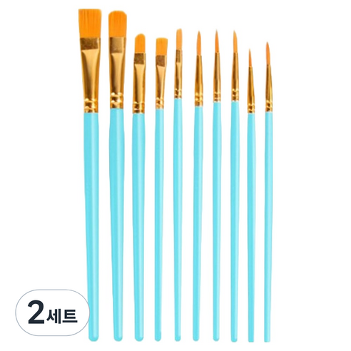 씨티 수채화붓 10종 세트 스카이블루, 2세트