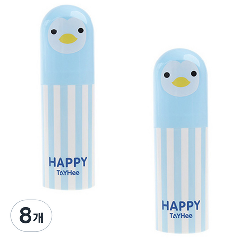 더자카 펭귄 휴대용 칫솔케이스, A타입, 8개