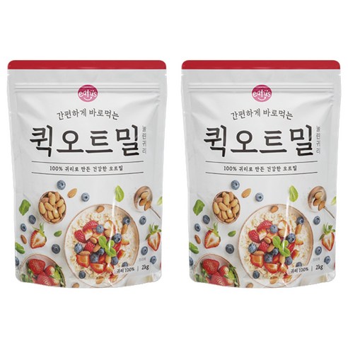 이더스 간편하게 바로먹는 퀵오트밀, 2kg, 2개