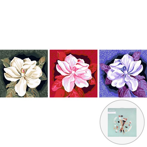 아트조이 DIY 명화 그리기 3단세트 50x50cm, 산속의 꽃