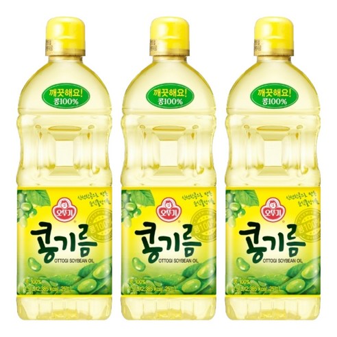 오뚜기 콩기름, 1.5L, 3개