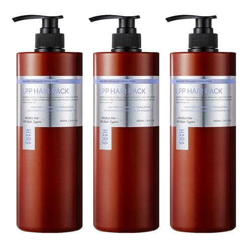 하라즈 LPP 극손상 단백질 헤어팩, 1000ml, 3개