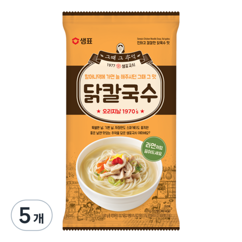 샘표 닭칼국수, 101g, 5개