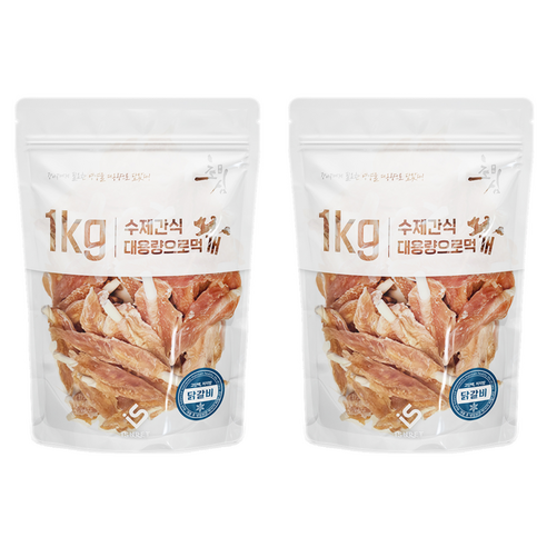 초심 강아지 무첨가 간식, 치킨닭갈비, 1kg, 2개