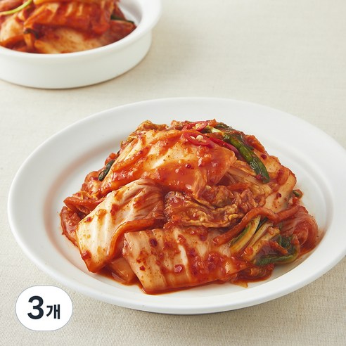 모산김치 갓담근 매운 실비 썰은 배추김치, 3개, 1.2kg