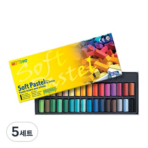 문교 일반 사각 파스텔 MPS-32, 32색, 5세트