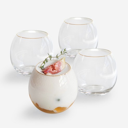 니코트 gold crystal 어반글라스 컵 short 350ml, 혼합 색상, 4개