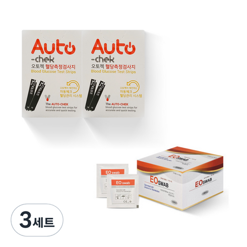 오토첵 혈당시험지 50매 2p + 알콜솜 100p, 3세트, 50개입