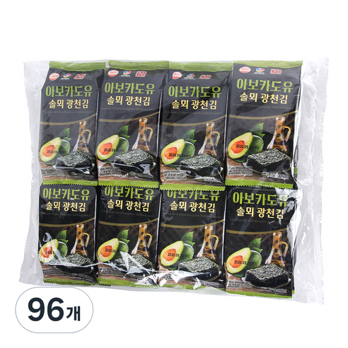 솔뫼식품 더국민 아보카도유 광천 도시락김, 6개, 4g