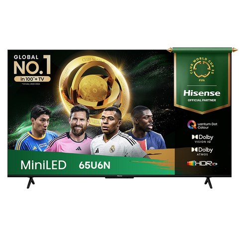 HISENSE 4K ULED Mini LED 스마트TV 65U6N, 165cm(65인치), 스탠드형, 방문설치