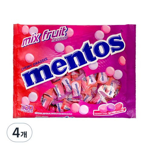 멘토스 어쏘티드 후르티 믹스, 810g, 4개