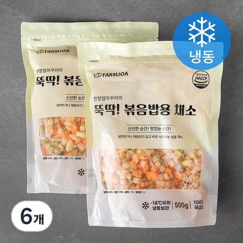 친정엄마꾸러미 뚝딱! 볶음밥용 채소 (냉동), 500g, 6개