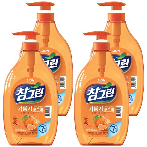 참그린 천혜향 뽀드득 주방세제, 965ml, 4개
