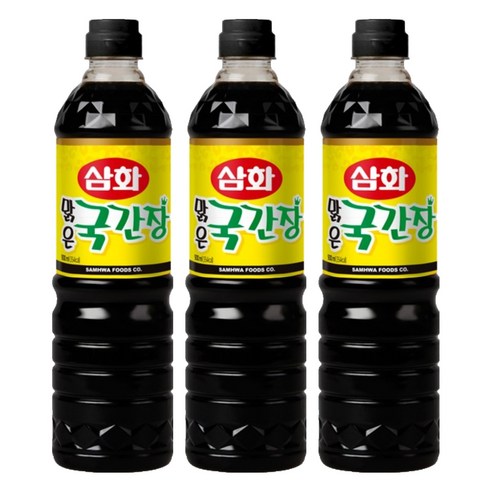 [삼화] 맑은 국간장, 900ml, 3개