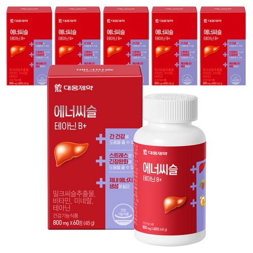 대웅제약 에너씨슬 테아닌 B+ 48g, 60정, 6개