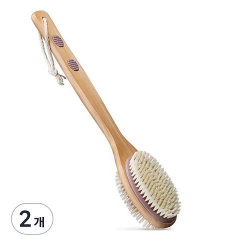 Noblee 등밀이 양면 샤워 바디브러쉬, 혼합색상, 2개, 1개입