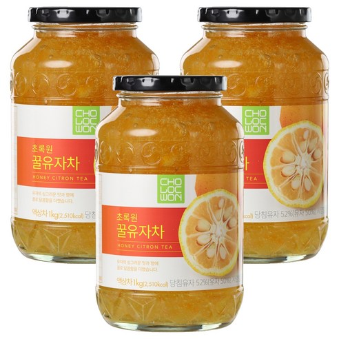 초록원 꿀유자차, 1kg, 1개입, 3개