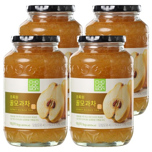 초록원 꿀모과차, 1kg, 4개입, 1세트
