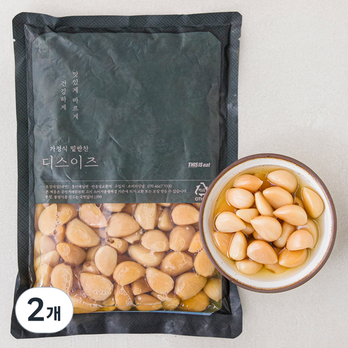 디스이즈 깐마늘 장아찌, 1kg, 2개
