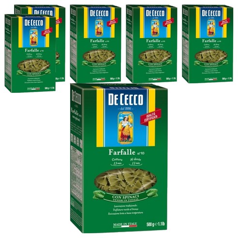 데체코 시금치 파팔레, 500g, 6개
